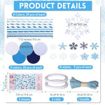 50 Sets Winter Snowflake Craft Kits for Kids, DIY 3D Ornaments Party Favor