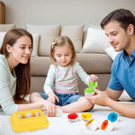 Shape Matching Eggs Toys For Toddlers, 6 Easter Egg Toys With Storage Carton, Educational Color And Shape Matching Set