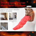 Silicone Sex Toys Dragon Monster Shaped Dildo Toy Female G Spot Stimulating Anal Tongue Dildo Toy Male With Suction Cup Base (L)