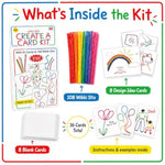 Wikki Stix Create-a-Card Kit with 108 Stix & 16 Cards, Mess-Free Kids Craft