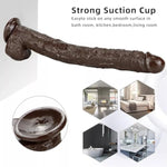 Flexible Silicone Dildo With Balls For Women, Men Oversize Dildo With Suction Cup - Hands-Free Play Body-Safe Dildos For Couples - Adult Sex Toy For Vagina Or Anal Stimulation