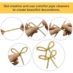 Gold Pipe Cleaners Chenille Stems, 100-Piece Set