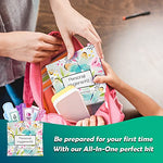 Menstrual Kit All-in-One | Convenience on The Go | Single Period Kit Pack for Travelling, Tweens & Teenagers | Individually Wrapped Feminine Hygiene Products (Butterflies)