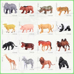 Safari Animals Figures Toys, Realistic Jumbo Wild Zoo Forest Figurines Plastic African Jungle Animals Playset For Kids Toddlers, 16Piece Gift Set