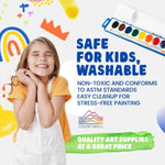 8 Color Bulk Watercolor Paint Set with Wood Brushes, 1 Pack