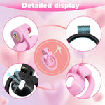 Inverted Chastity Cage Male Chastity Device With 4 Different Rings Resin Cock Cage With Invisible Lock And 2 Keys For Men'S Penis Bondage Sex Toys Small Bondage Gear (B,Black)