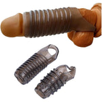 2Pcs Reusable Cock Rings For Men, Penis Enlargement Silicone Sleeves Girth Male Erection Enhancement, Penis Ring Enlargement Sex Toys For Men (A)