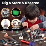 Volcano Dig Kit - 10 Rocks Excavation Kit, Gemstone Rocks For Kids, Fossil Volcano Toys Dig Kits For Rocks Collection, Volcano Toys For Boys Girls 6 And Up Year Old Birthday Gifts