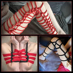 4 Pack Soft Cotton Rope 32 Feet 10M Bdsm Shibari Bondage Rope Restraint Kits Adult Sex Toys For Women Couples (Black And Red)