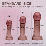 Realistic Silicone Thick Huge Glans Dildo, 5 Sizes Dildos With Suction Cup For Hands-Free And Anal Play Vagina G-Spot Stimulate Giant Butt Plug Analdildo Sex Toys For Women Men Beginner (L)