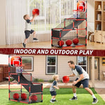 Arcade Basketball Game Set For Kids 3-12 Years Old, Kids Basketball Hoop With 4 Balls & Pump, Indoor Outdoor Sports Play Toys, Basketball Games Toys, For Boys Girls Teens