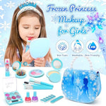 Frozen Toys For Girl Gift Kids Makeup Kit Elsa Princess Dress Up Set Purse Cape Real Make Up Nail Polish Wand Birthday Gift Toys For Little Girls Toddlers Age 3 4 5 6 7 8 Year Old