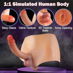 Realistic Strap On Dildo Harness Dildo Panties, Silicone Wearable Dildo Underwear Lesbian Sex Toys, Transgender Clothing Strapon With 7" Solid Dick, Strapless Dildos Pegging Toys For Women & Couple