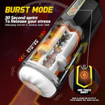 Male Masturbator Pocket Pussy Sex Toys for Men - Adult Men Sex Toy with 9 Vibrating & 10 Thrusting, Flesh Soft 3D Textured Wrapped, Masturbators Light with Full Speed Burst Mode
