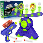 Shooting Games Toy Gift For Age 5, 6, 7, 8, 9, 10+ Years Old Kids, Glow In The Dark Boy Gift Floating Ball Targets With Foam Dart Toy Blaster, 10 Balls 5 Targets