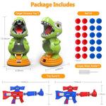 Movable Dinosaur Shooting Toys For Kids Ages 5-8, For 6-8 Year Old Boys Girls Dinosaur Toys With Mist Spray,Roar & Light,Shooting Games For Kids Birthday Gifts Outdoor Indoor