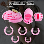 Silicone Chastity Cage Sissy Cockcage Lock Male Penis Cages For Adult Sexual Bdsm Chasity Device Slave Punish - Bondage Gear & Accessories Toys For Couples (Large,Purple)