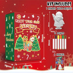 Christmas Squishy Coloring Kit with 6 Markers, DIY Mystery Box Toy for Kids