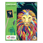 Animal Scratch Art Kit - Create Stunning Lion and Giraffe Artwork for Kids Ages 6+