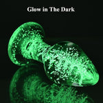 Luminous Glass Dildo,Crystal Anal Plug Anal Trainer Anal Expander Training Sex Toy