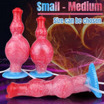 7.87”Realistic Squirting Inflatable Dog Knot Dildo 2 Big Knotted Expanding Butt Plug Strong Ejaculating Toy Silicone Soft Fantasy Dildo G-Spot Cumming Animal Penis Plug Adult Sex Toys & Games (S)