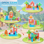 Magnetic Blocks 100Pcs Building Blocks For Kids, Magnetic Tiles Build World Set, Magnetic Cubes Toys Games Christmas Birthday Gifts For Boys Girls Ages 4 5 6 7 8 9