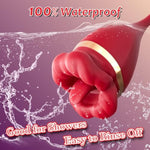 3-In-1 Clitoral G-Spot Vibrator With Realistic Tongue Stimulation With10 Modes Of Mouth Vibration, Tongue Licking, Dildos Thrusting | Waterproof Adult Sex Toys Ideal For Women'S Solo Or Couple Fun