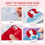 Foil Art Kit for Kids, Mess-Free Coloring & Foil Sticker Craft Set Ages 4+