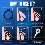 Male Chastity Cage, Chastity Device With 3 Sizes Rings And Invisible Lock For Man Penis Exercise Bondage Gear & Accessories Lightweight Adult Sex Toys