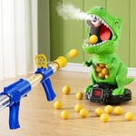 Moveable Dinosaur Shooting Toys For Kids 3-8 Years, Movable Shooting Target Toy With Air Pump Guns, Interactive Competition Game Gift For Boys And Girls Ages 3 4 5 6 7 8 Years Old