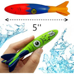 Haktoys Shark Dive Rings & Pool Diving Toys – 8-Piece Sinking Torpedoes and Fish Rings for Kids Swim Training, Boys Pool Games & Underwater Summer Fun