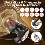 Anal Plug Vibrator Set, 3PCS Silicone Anal Plugs with App Control