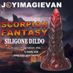 8.9In Curved Dragon Dildo - Red And Black Monster Cock With Suction Cup For Anal And Prostate Play, Thick Liquid Silicone Sex Toy,Fantasy Dildo For Hands-Free Pleasure(M)