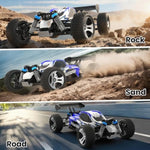 1:18 Scale 4Wd Rc Car | 40+Mph High Speed Off-Road Remote Control Truck | All-Metal Transmission & Nylon Chassis | 30+ Min Runtime | Gift For Adults, Teens & Kids (Blue)