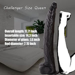 Realistic Dildos Feels Like Skin, Monster Dildo 17.5" Black Big Dildo With Suction Cup For Hands-Free Play, Big Horse Dildo Giant Anal Toy For Men, Body-Safe Material And Adult Sex Toys For Women