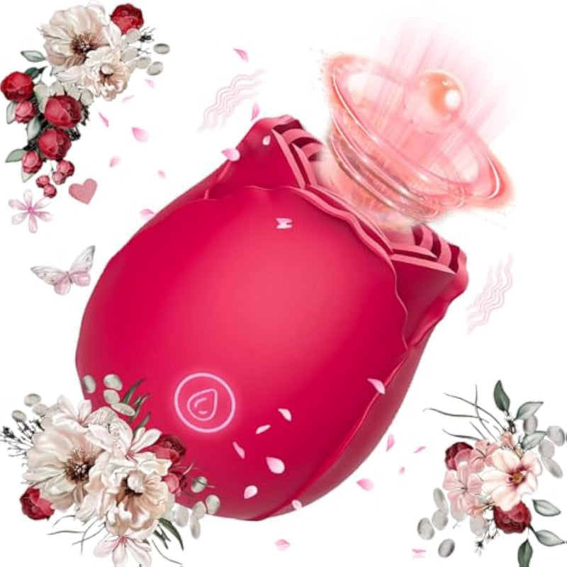 2025 Enhanced Viboators 10 Intense Suction Patterns Rose Adult Tool Toy Clitioral Sucker Powerful Vibrateirs For Women Today Adult Viboators Mini Rose Toy Suction Couple Games X70F288 (Red)