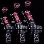 3 Different Sizes Of Fantasy Shape Male Penis Sleeve Cock Sleeve With Penis Ring, Silicone Hollow Knot Penis Extender Sleeve With Inner Textures Male Adult Sex Toys For Men - L, Purple