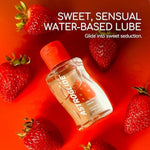 Astroglide Water Based Flavored (2.5oz), Edible Strawberry Personal Lubricant for Men, Women and Couples, Travel-Friendly Size