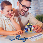8 Packs Mini City Shop Street View Building Blocks Kit,Moc Construction Creative Educational Kit With Hair Salon & Café Store,Girls Boys Dream Toy Set,Christmas Birthday Party Favors For Kids
