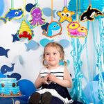 12 Pack Sea Animal Lacing Cards for Kids, Ocean Preschool Activity Set