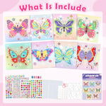 Gem Art Sticker Kit for Kids Ages 4-12, Diamond Art Sticker Crafts