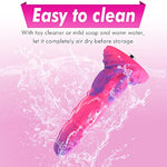 8.59" Silicone Tentacle Dildo With Kliclok System For Premium Sex Machine, 7.04" Insertable Length, Max Circumference 5.91", Unisex Monster Sex Toy