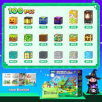 Magnetic Blocks - 100 Building Blocks Mine Magnets Building Craft Autistic Kids Friendly Sensory Toys Stem Creative Toy Game For Kids Age 3-5 4-6 5-7 8-12 - Magical Enchanted Playset