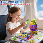 Mini Magnetic Airplane Building Travel Toy Kit for Kids 3-8 Years Old
