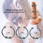 Stainless Steel Penis Ring—Enhance Men’S Long-Lasting Erection Ability—Improve Premature Ejaculation —Easy To Clean —Cock Ring For Couples Or Male Sex Toys, 3 Piece Set (Silver2)