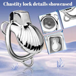 Stainless Steel Male Chastity Cage, Small Chastity Device Cock Cgae With 2 Keys & Invisible Lock, Bondage Gear & Accessories Adult Sex Toy For Men (51Mm/2.01In)