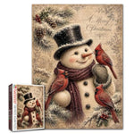 1000 Piece Christmas Snowman Jigsaw Puzzle for Adults, Holiday Family Activity