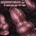 9.5 In Monster Dargon Dildo Huge Anal Plug With 2 Knots, Silicone Animal Knot Dildo Anal Beads With Suction Cup, Fantasy Butt Plug Vaginal Prostate Massage Anal Toys For G-Spot Stimulator Anal Trainer