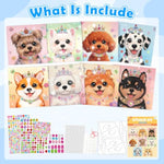 Diamond Art Sticker Kit for Kids Ages 4-12, Gem Sticker Crafts Set