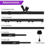 Adjustable Bed Comfort Kit For Couples - Soft Feather Cuffs With Ergonomic Support, Underbed Strap Set For Beginners